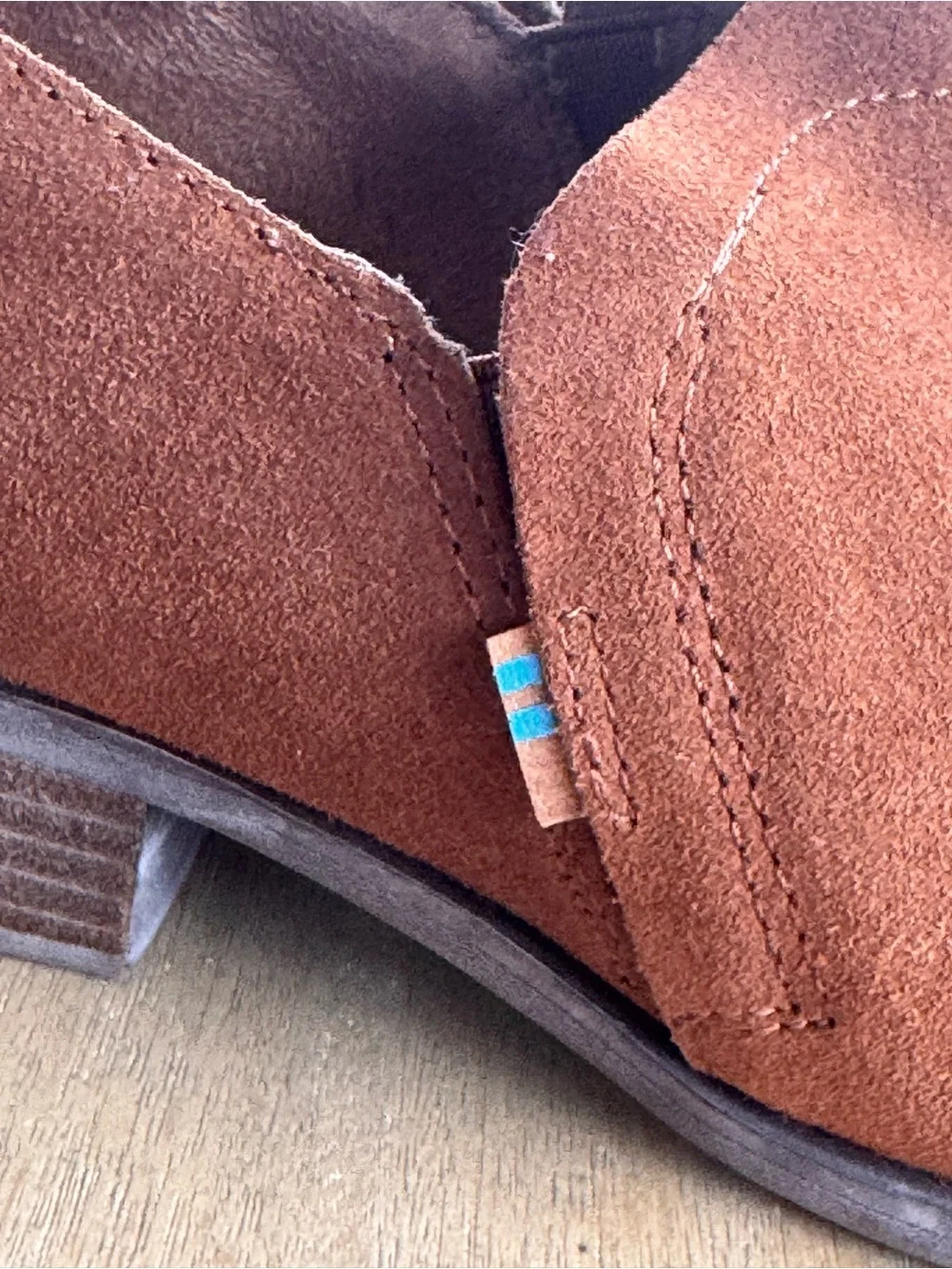 TOMS Shaye Camel Brown Suede Slip-On Ankle Booties Women’s 7.5